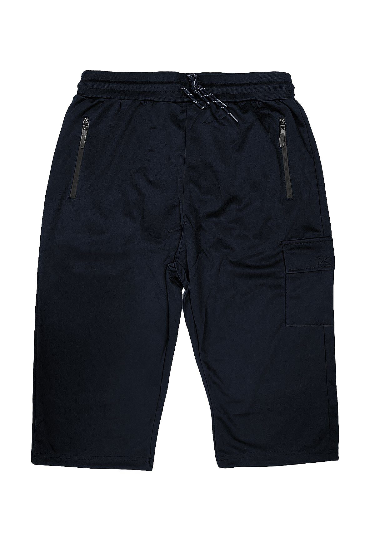 Max Men Sweatshorts Freizeit Capri Hose Schorts mit Cargo Tasche 5863 in Navy