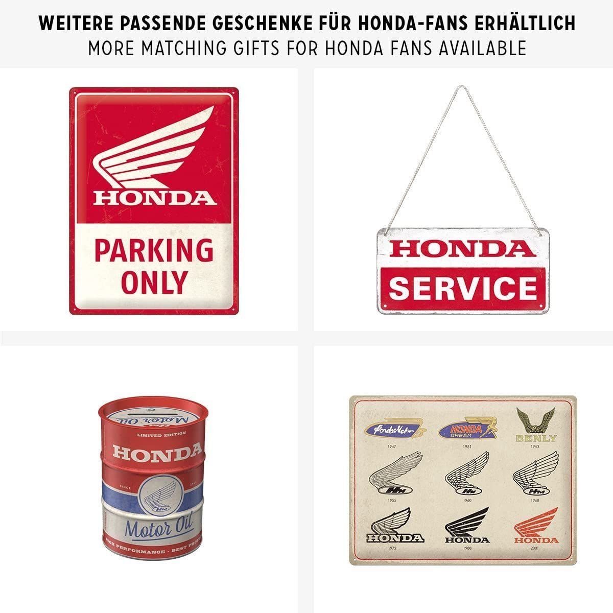Nostalgic-Art Metallschild Blechschild 20 x 30cm - Honda MC - Motorcycles Gold – Bild 5 von 5
