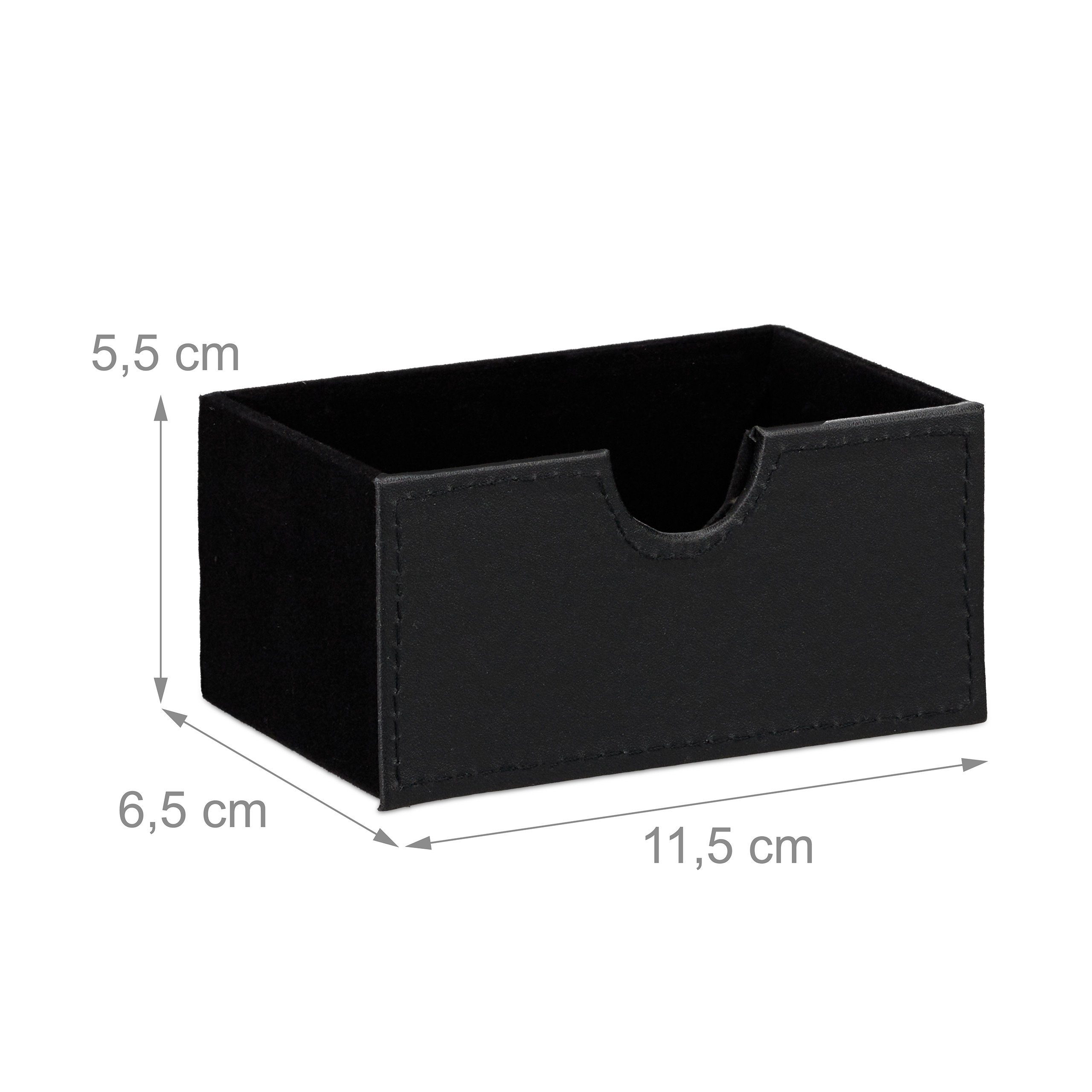 relaxdays Organizer Stiftehalter in Lederoptik (1 St), schwarz – Bild 5 von 5