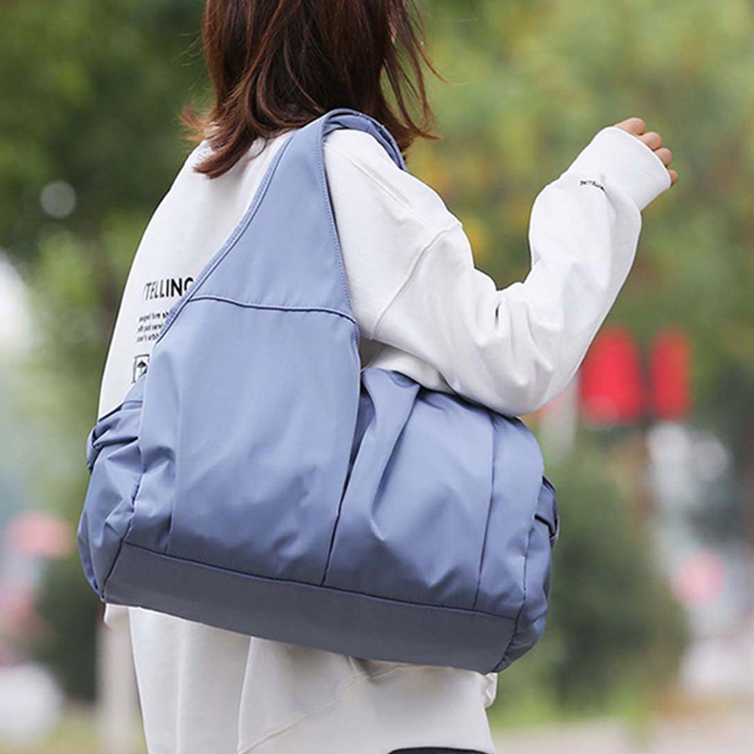 Kapazität, Sporttasche Blau mit DÖRÖY Damenhandtasche großer Yoga,Reisetasche für Sporttasche