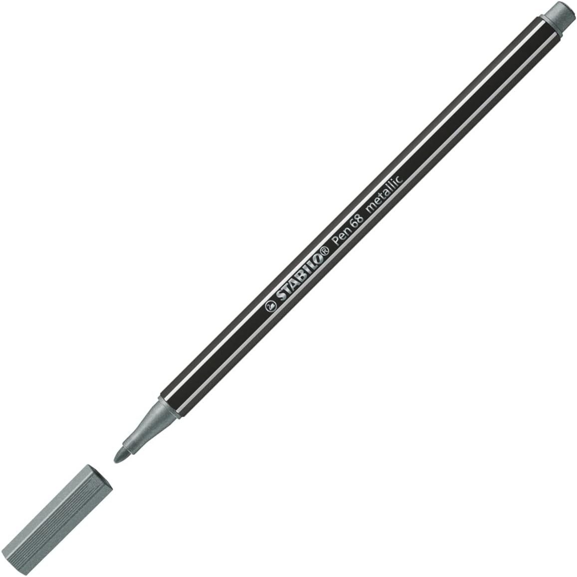 STABILO Buntstift STABILO Pen 68 metallic Filzstift Silber