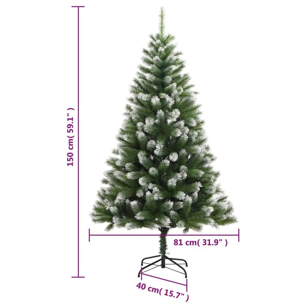 Weihnachtsbaum Künstlicher 150 Klappbar Beschneit Künstlicher vidaXL Weihnachtsbaum Christbaum cm