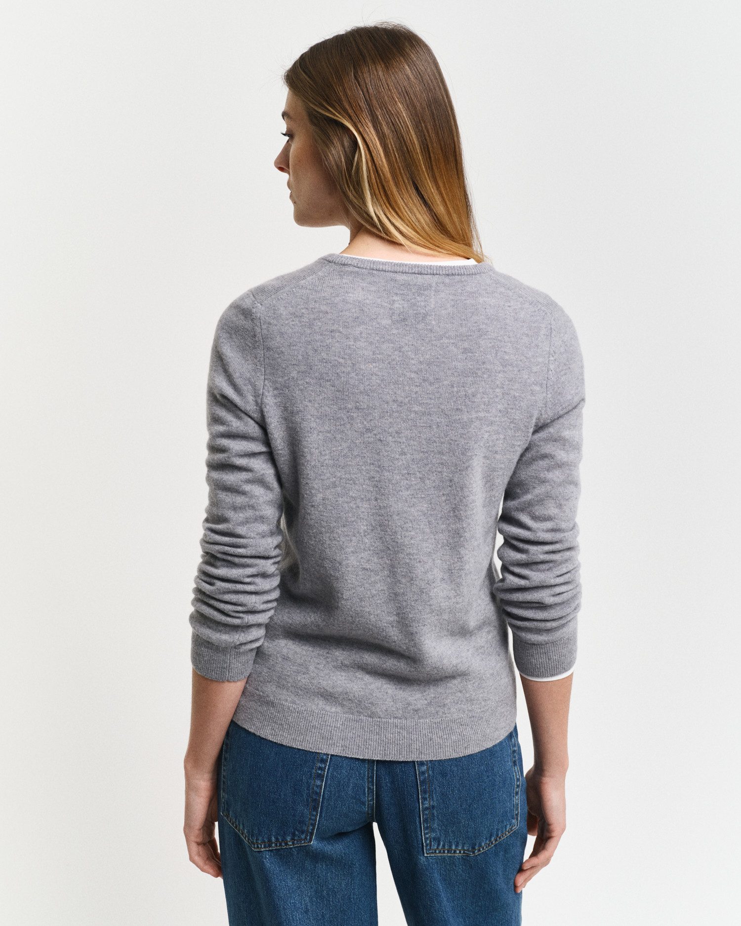 Gant V-Ausschnitt-Pullover EXTRAFINE LAMBSWOOL V-NECK günstig online kaufen