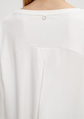 Comma Sweatshirt Blusenshirt im Materialmix