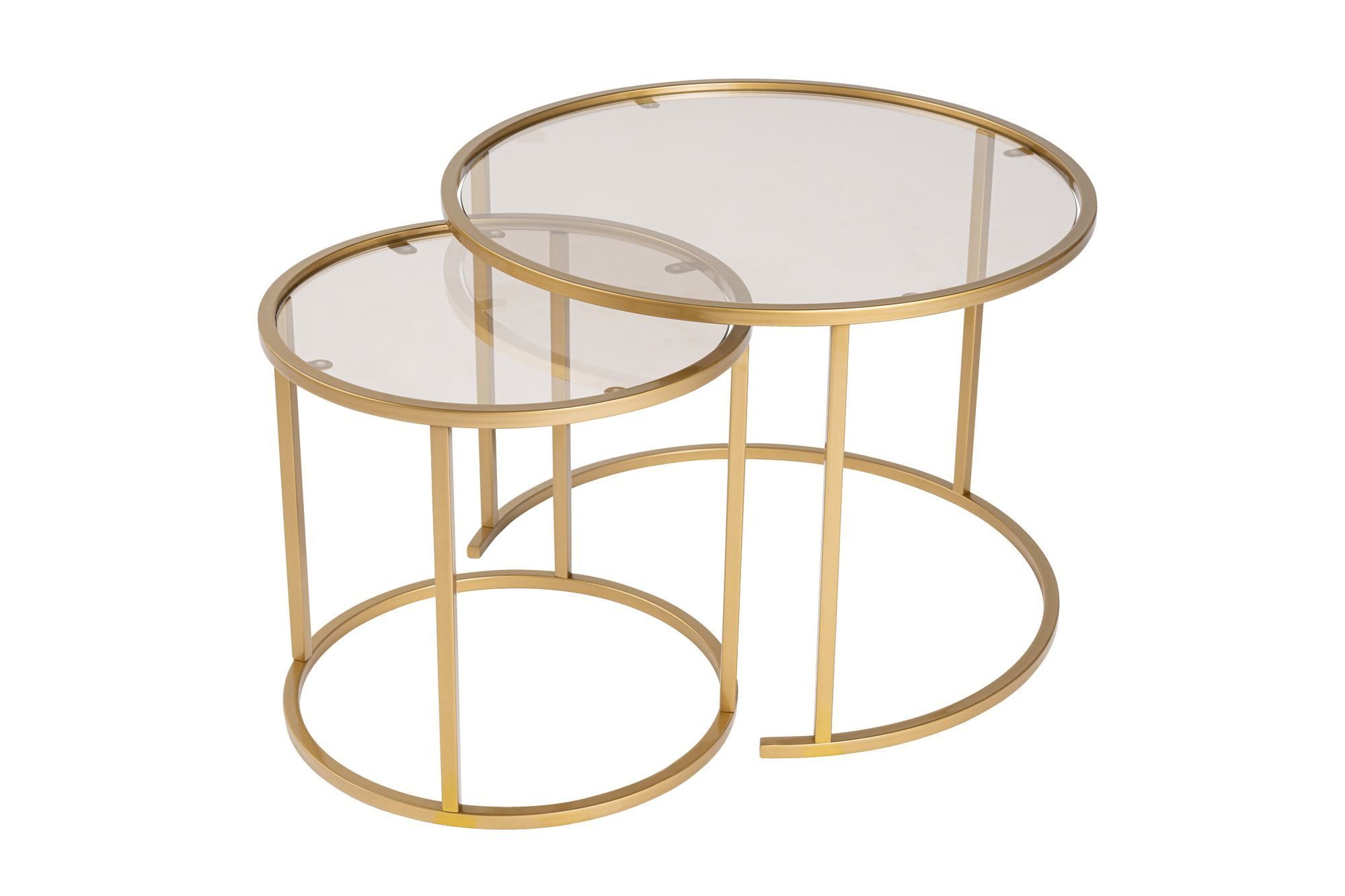 Skye Decor Couchtisch 100% TEMPERED GLASS & METAL, 60 cm - 42 cm (2 Pieces) günstig online kaufen