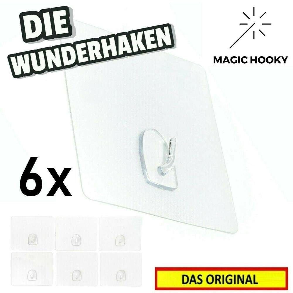 10pcs Stücke Magischer Haken Transparent Gedreht Wiederverwendbarer Hook DE 