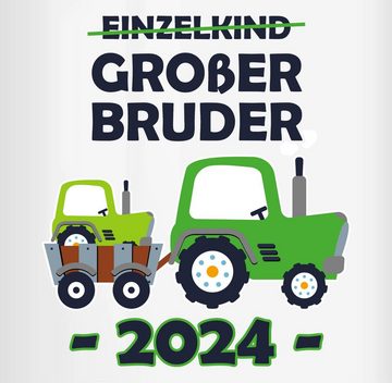 Shirtracer Tasse Einzelkind Großer Bruder 2024 Traktor, Keramik, Großer Bruder