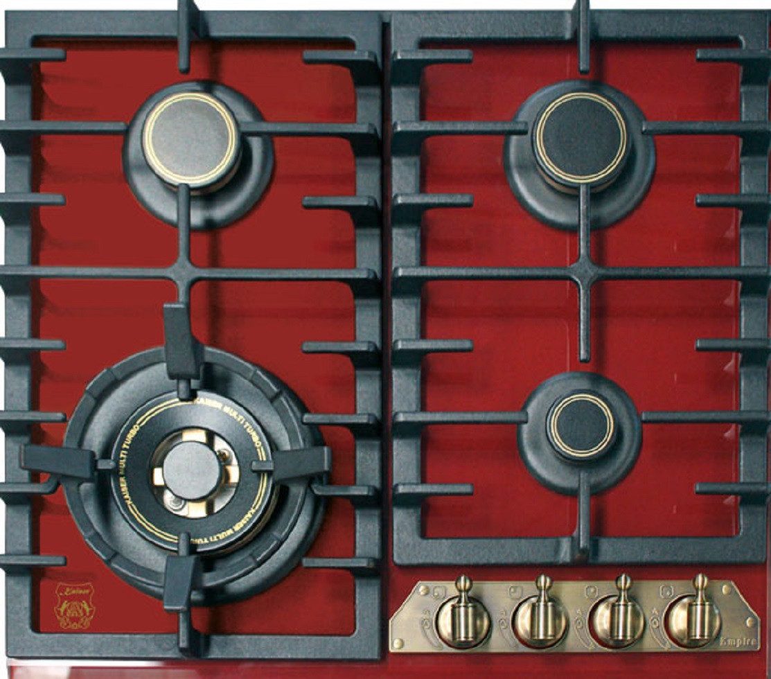 Kaiser Küchengeräte Gas-Kochfeld Empire Bordeaux 60cm Autark Kochfeld 3,8 KW WOK KCG 6335 RotEm