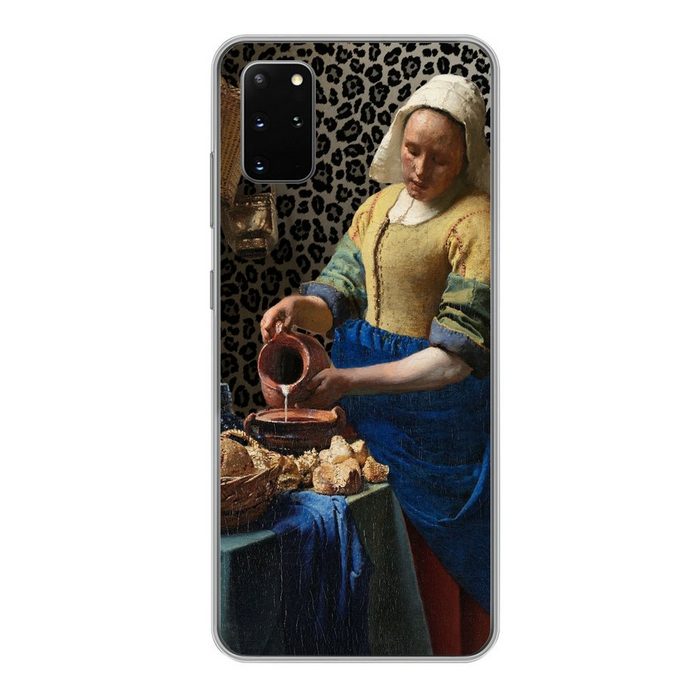 MuchoWow Handyhülle Milchmädchen - Kunst - Pantherdruck - Vermeer - Gemälde - Alte Meister Phone Case Handyhülle Samsung Galaxy S20 Plus Silikon Schutzhülle