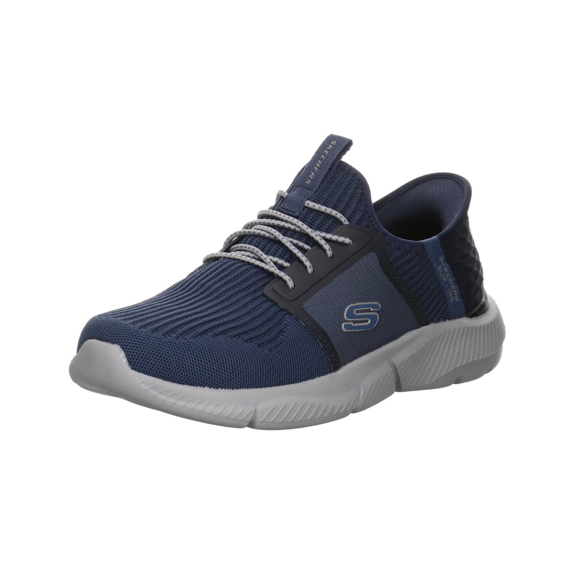 Skechers Herren Slipper Schuhe Slip-On Sneaker Synthetik blau dunkel