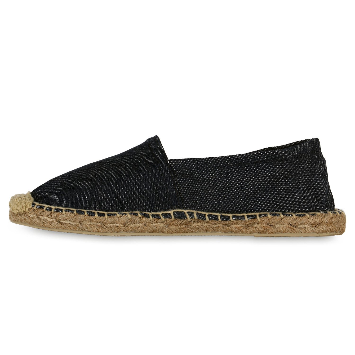 VAN HILL 840933 Espadrille Damen Espadrilles Slippers Bast Slip On Stoff günstig online kaufen