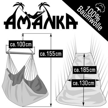 AMANKA Hängestuhl XXL Hängesessel mit 210cm + Gestell Ständer, XXl Hängestuhl mint + Gestell