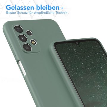 EAZY CASE Handyhülle TPU Hülle für Samsung Galaxy A23 5G 6,6 Zoll, Schutzhülle mit Kameraschutz stoßfest telefonhülle Matt Dunkelgrün