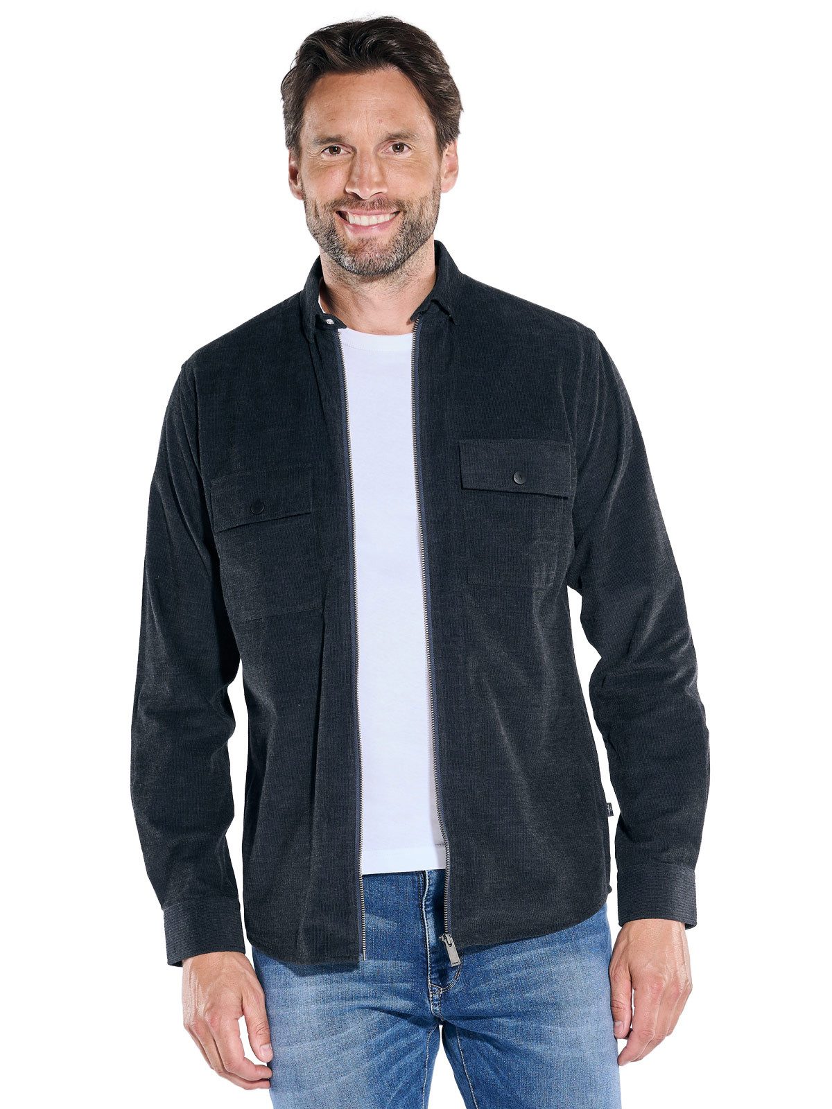 Engbers Langarmhemd Overshirt strukturiert günstig online kaufen
