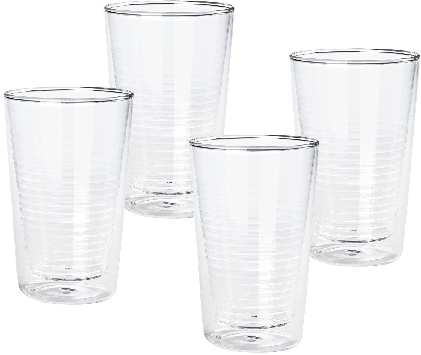 Latte-Macchiato-Glas Doppelwandige Gläser 310ml im 4er Set - Kaffeeglas Capuccinoglas