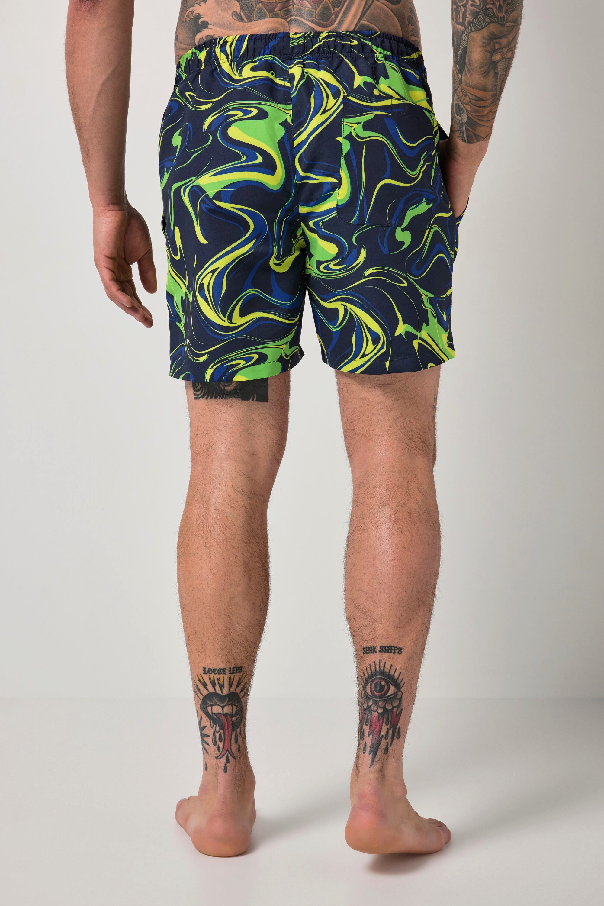 JP1880 Badehose Badeshorts Beachwear Alloverprint Elastikbund – Bild 3 von 4