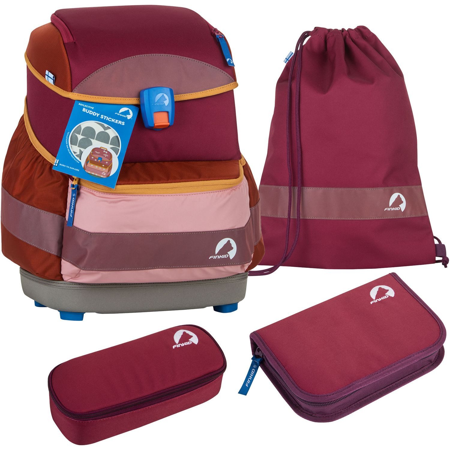 Finkid Ранці Ранціset 4-tlg. BUDDY EKO SPORT berry mix