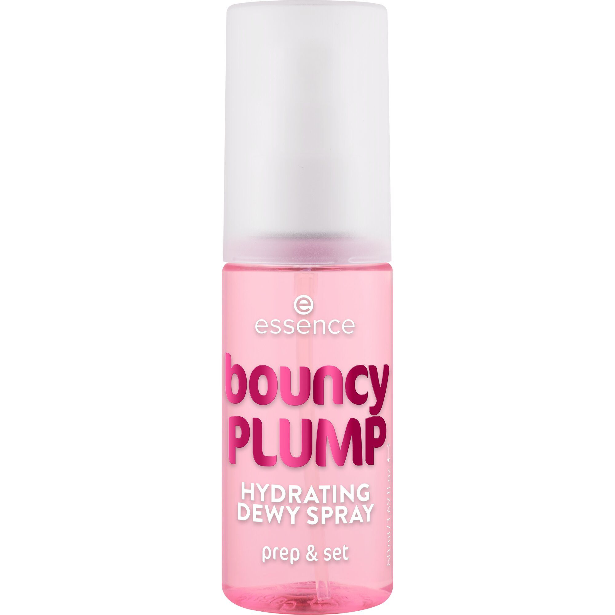 Essence Fixierspray bouncy PLUMP HYDRATING DEWY SPRAY, 3-tlg., 3-tlg., Plumping-Effekt, pflegend, frischer Duft