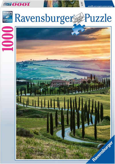 Ravensburger Puzzle Val d'Orcia, Toskana, 1000 Puzzleteile, Made in Germany, FSC® - schützt Wald - weltweit