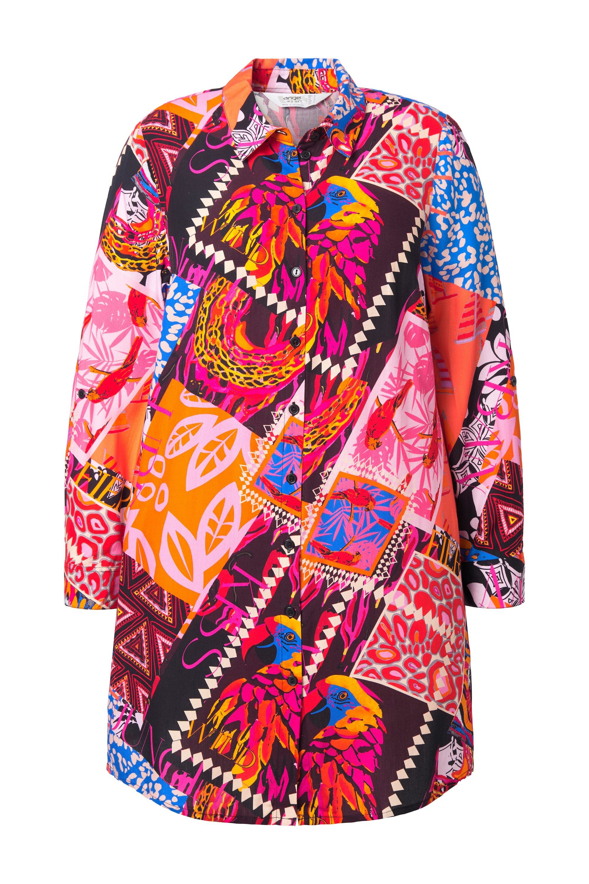 Angel of Style Hemdbluse Hemdbluse Straight Fit Patchmuster günstig online kaufen