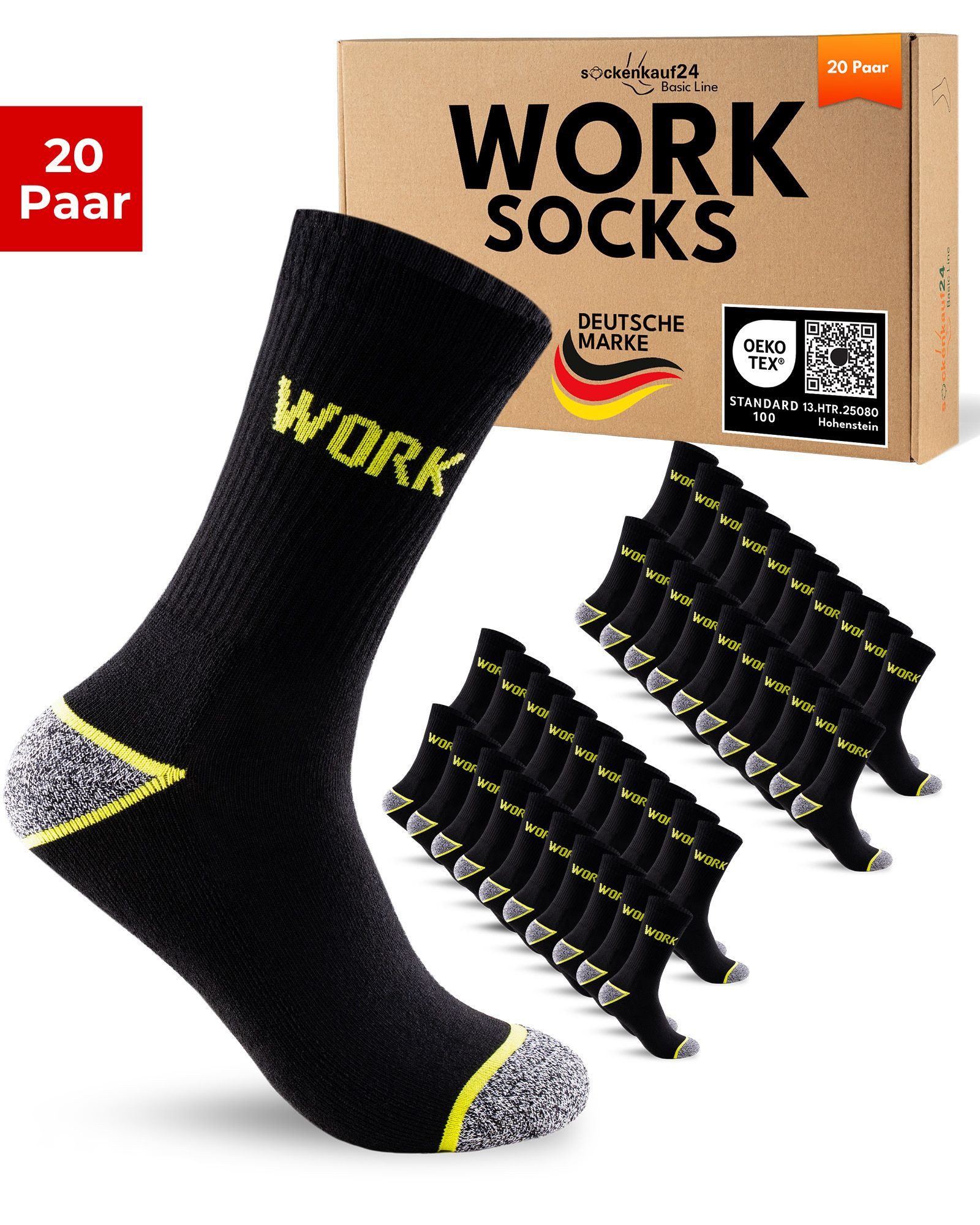 Arbeitssocken Herren 10 Paar WORK Socken Arbeitssocken