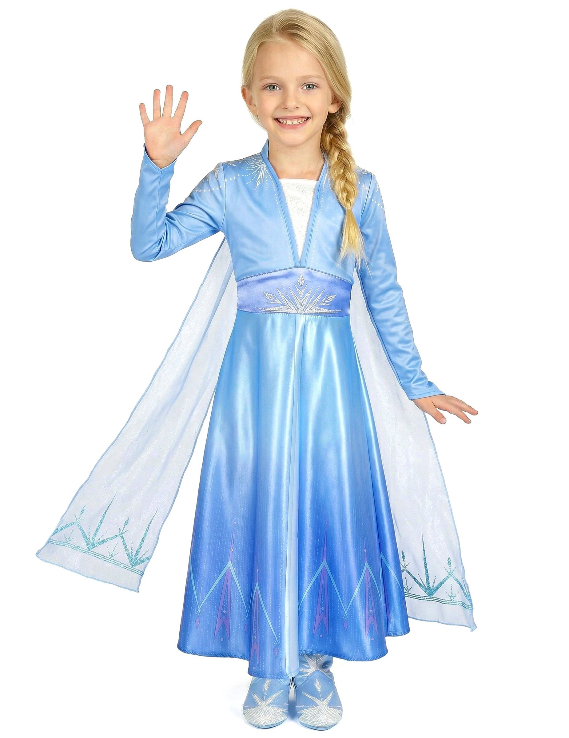 Disguise Kostüm Elsa Eiskönigin 2 Deluxe Mädchenkostüm Schneekönigin blau