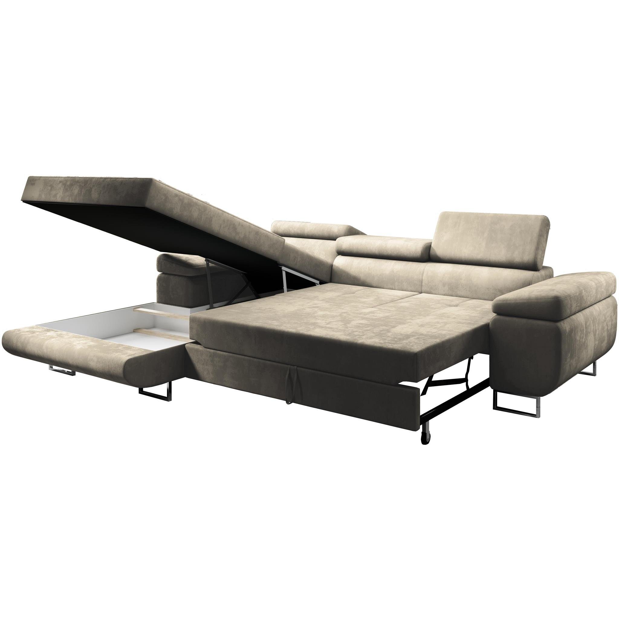 Beautysofa Ecksofa Alons mit Schlaffunktion auf günstig online kaufen