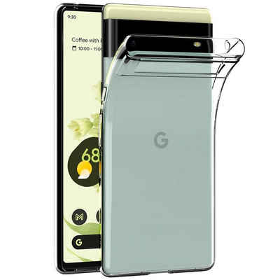 CoolGadget Handyhülle Transparent Ultra Slim Case für Google Pixel 6 6,4 Zoll, Silikon Hülle Dünne Schutzhülle für Pixel 6 Hülle