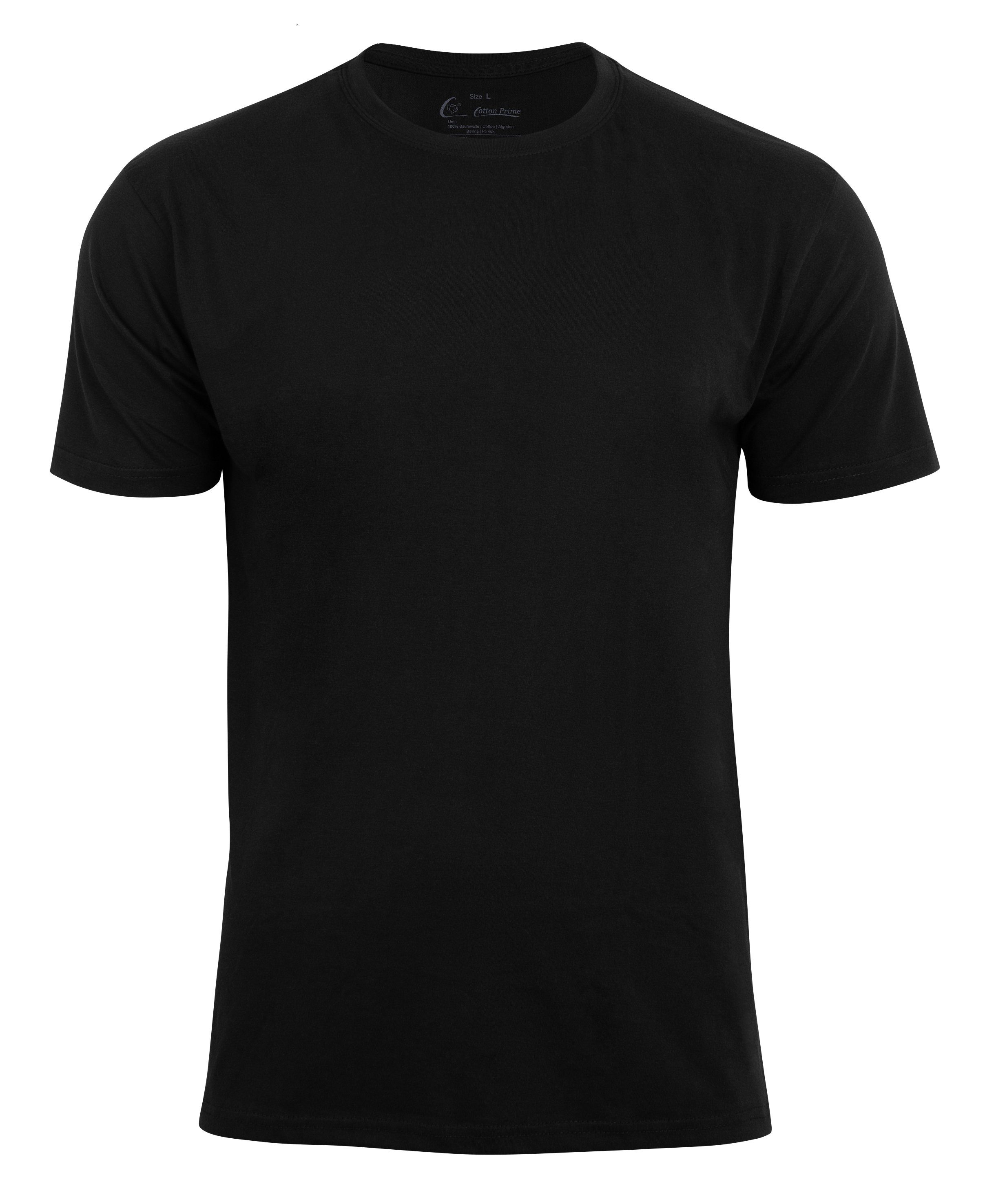 Cotton Prime® T-Shirt O-Neck - Tee Schwarz | T-Shirts