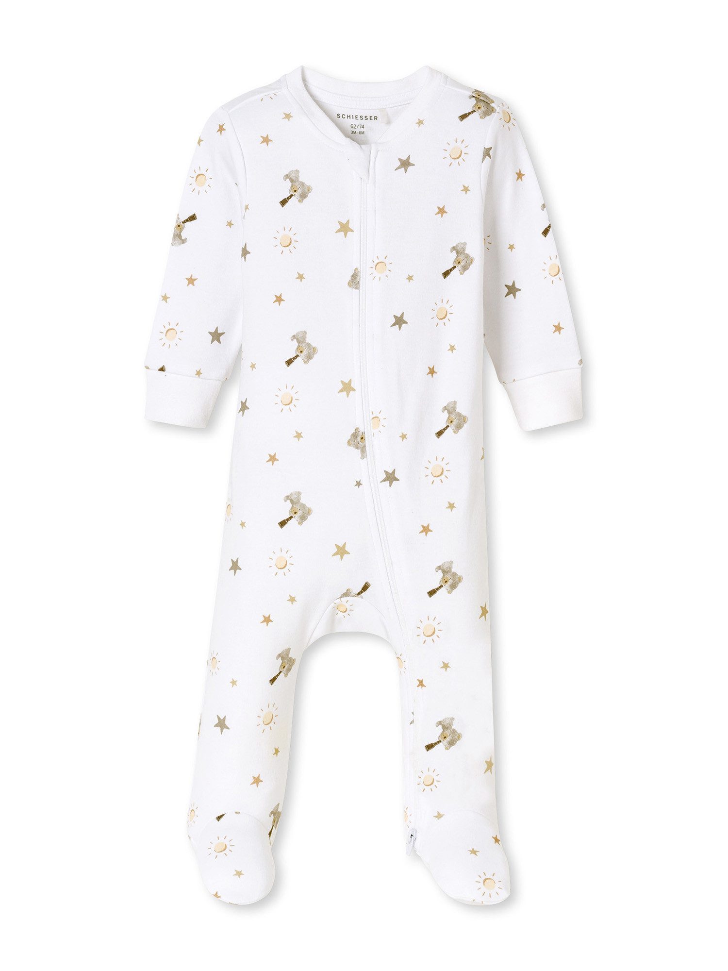 Schiesser Langarmbody Strampler Body langarm, Longsleeve Bodysuit, Einteiler langarm