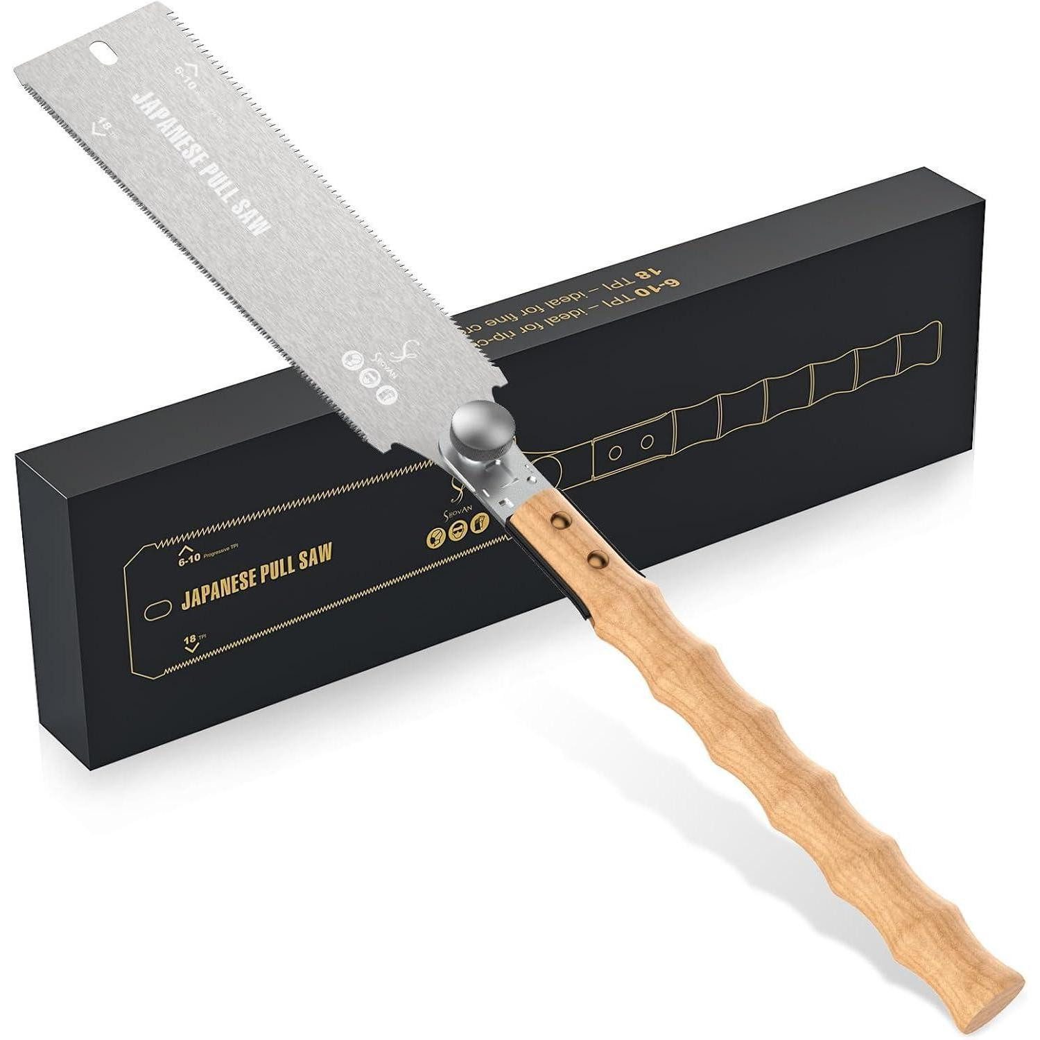 LuxusKollektion Japansäge Profi Ryoba Japansäge SK5-Karbonstahl 233mm 6-10/18 ZpZ Feinsäge