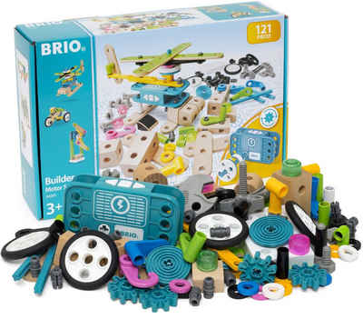 BRIO® Konstruktions-Spielset Builder Motor-Set, (121 St), mit batteriebetreibenem Motor, FSC®- schützt Wald - weltweit