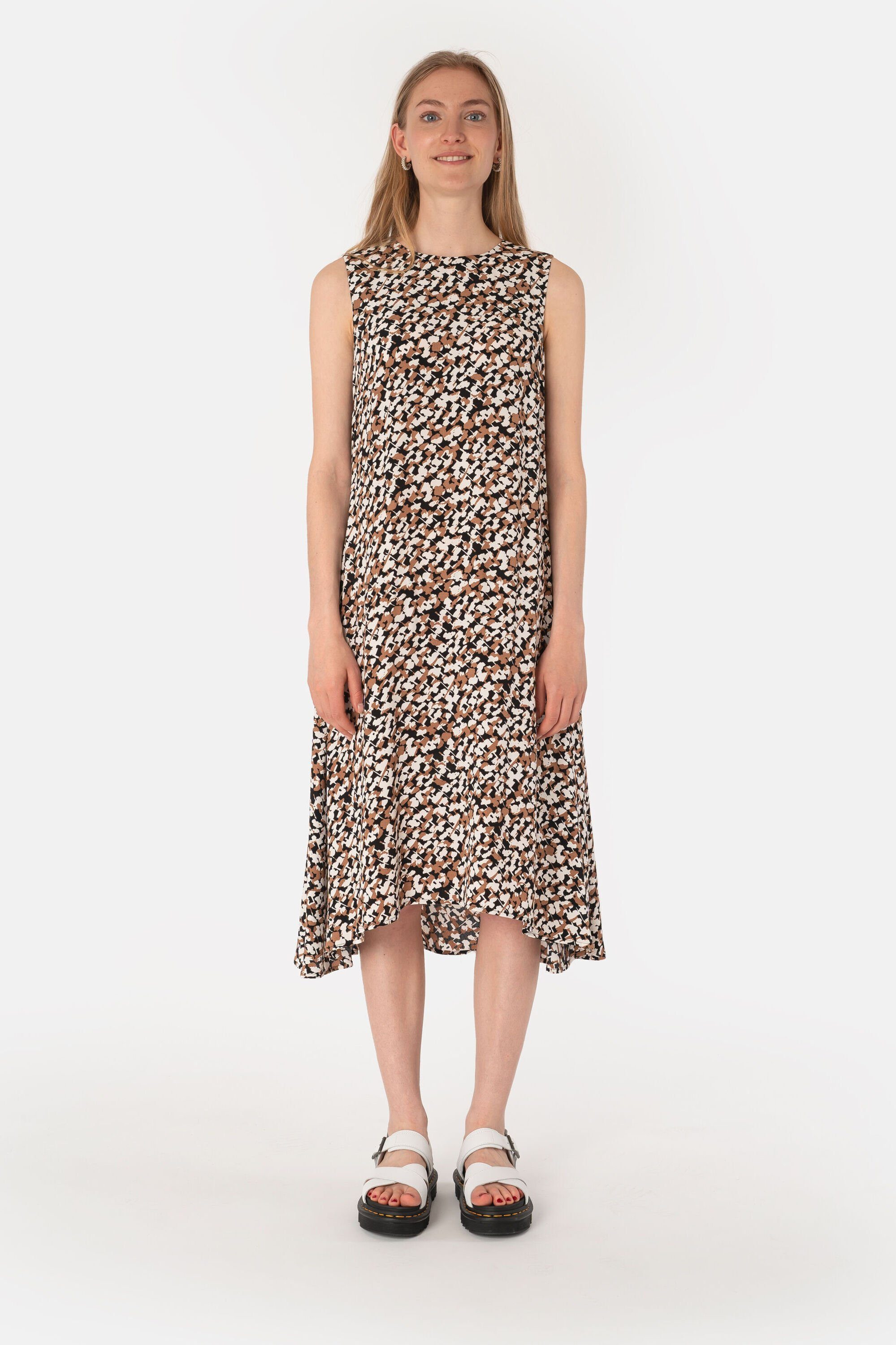 someday A-Linien-Kleid Queilo Art Mit seitlichen Eingrifftaschen brown hazel | Druckkleider