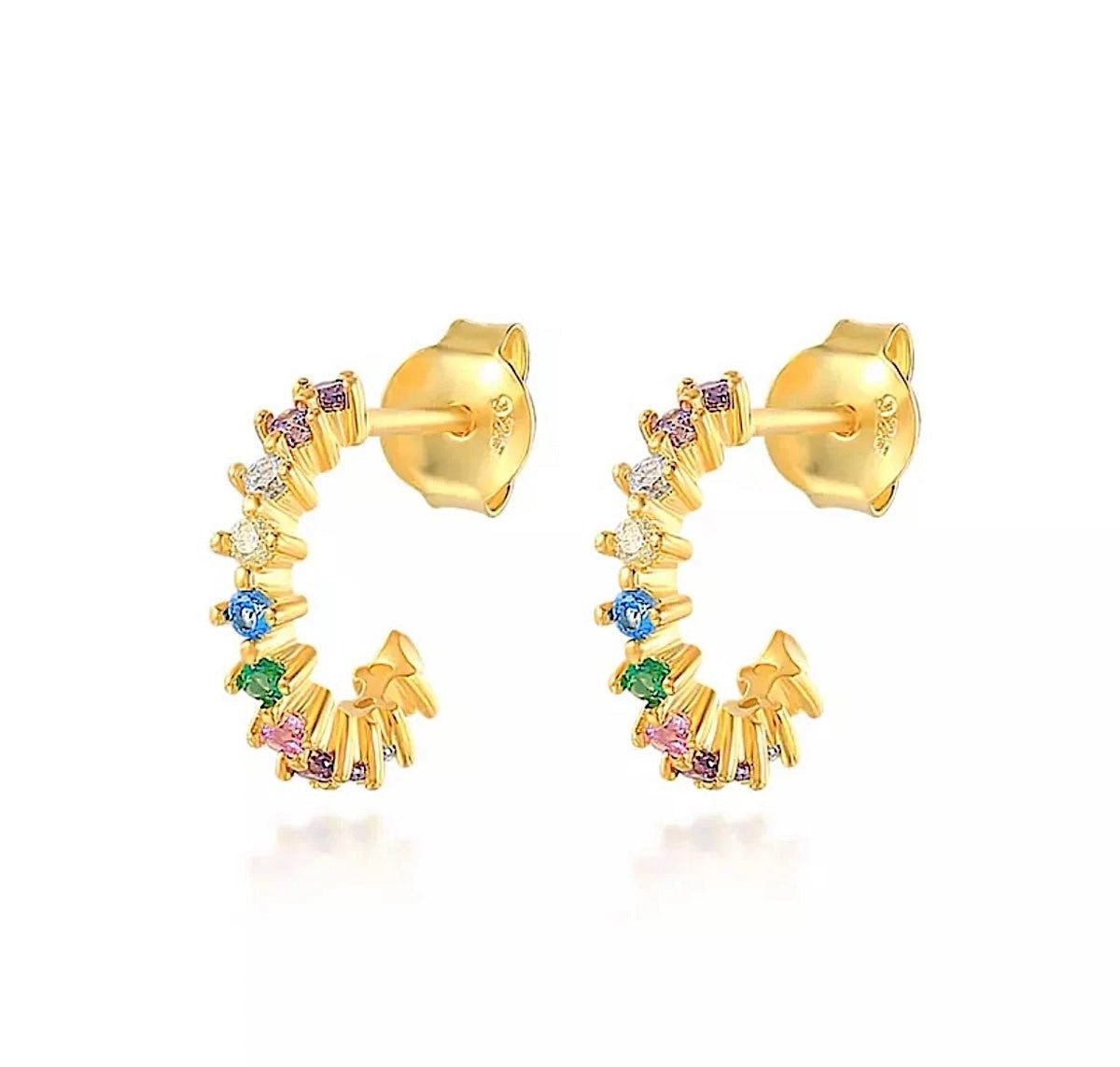 Cala Rose Klappcreolen RAINBOW STAR