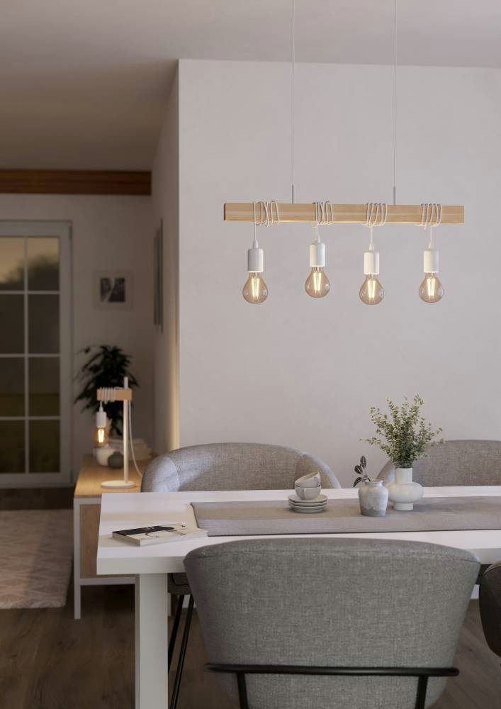 EGLO Hängeleuchte TOWNSHEND, ohne Leuchtmittel, Wohnzimmer, Esszimmer, 4-fl günstig online kaufen