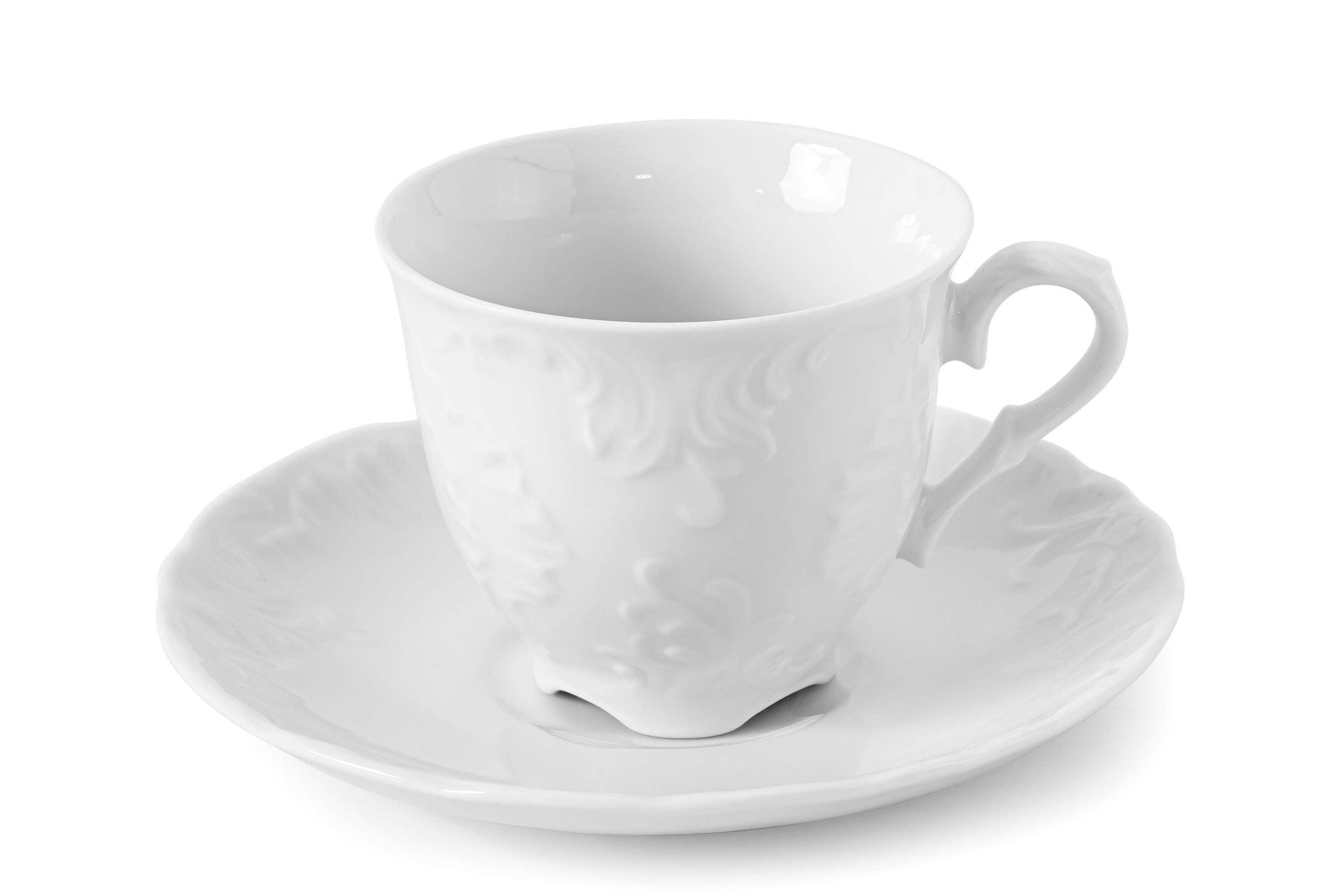 KONSIMO® Kaffeeservice CMIELOW ROCOCO Kaffeetassen-Set (100 ml), Premium-Porzellan (12-tlg), 6 Personen, Porzellan, elegante Dekorationen, zeitloses Design