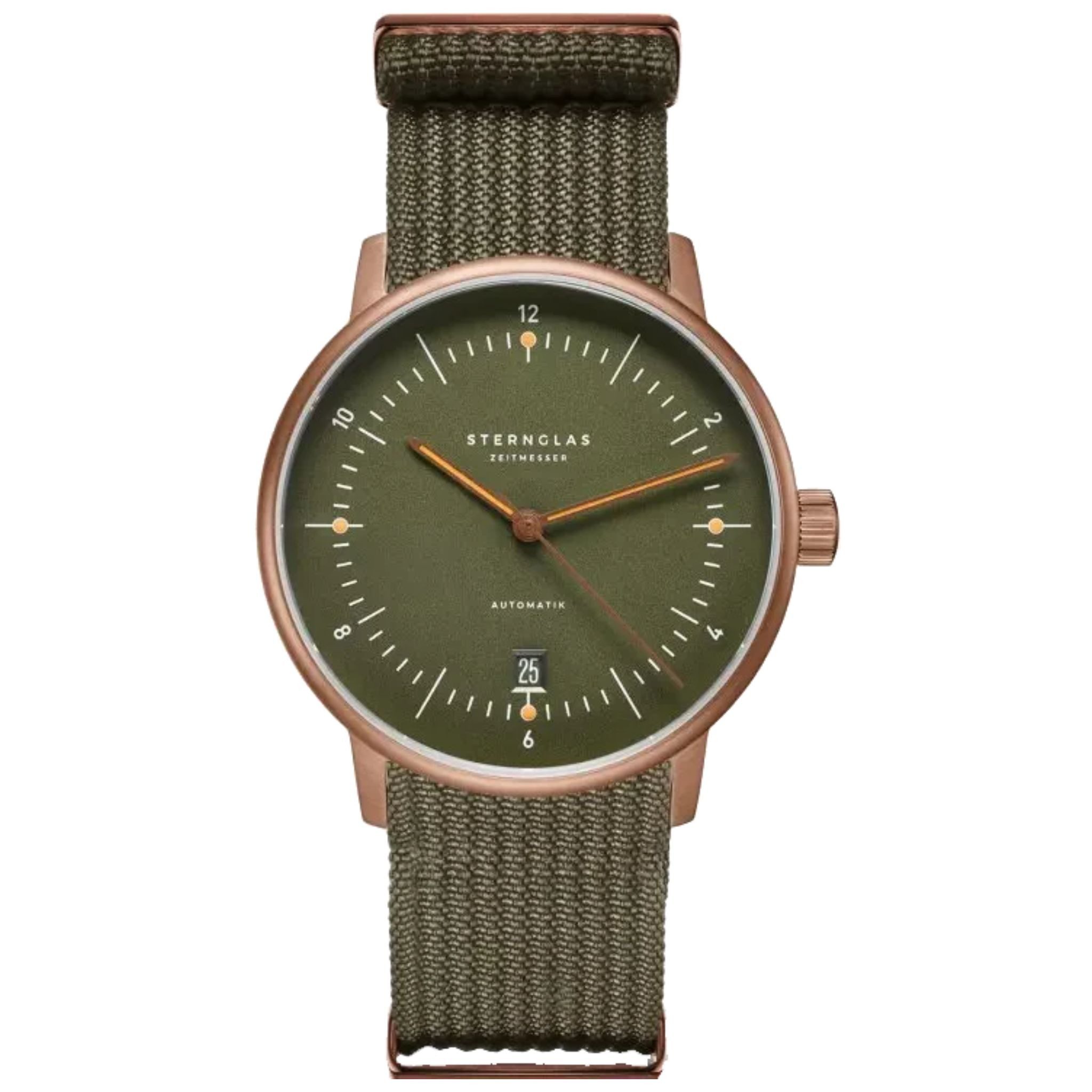 STERNGLAS Automatikuhr Sternglas NAOS Automatik S02-NA35-FI05 - grünes Zifferblatt