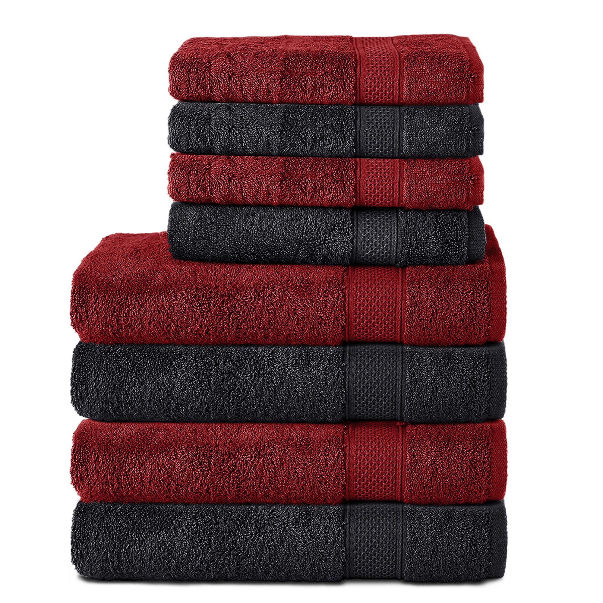 Komfortec Handtuch Set 100% Baumwolle, 4 günstig online kaufen