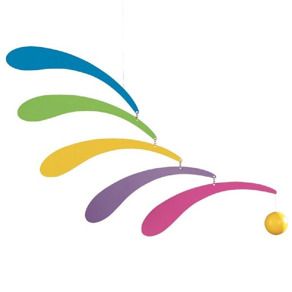 Dekoobjekt Mobile Flowing Rhythm Regenbogen
