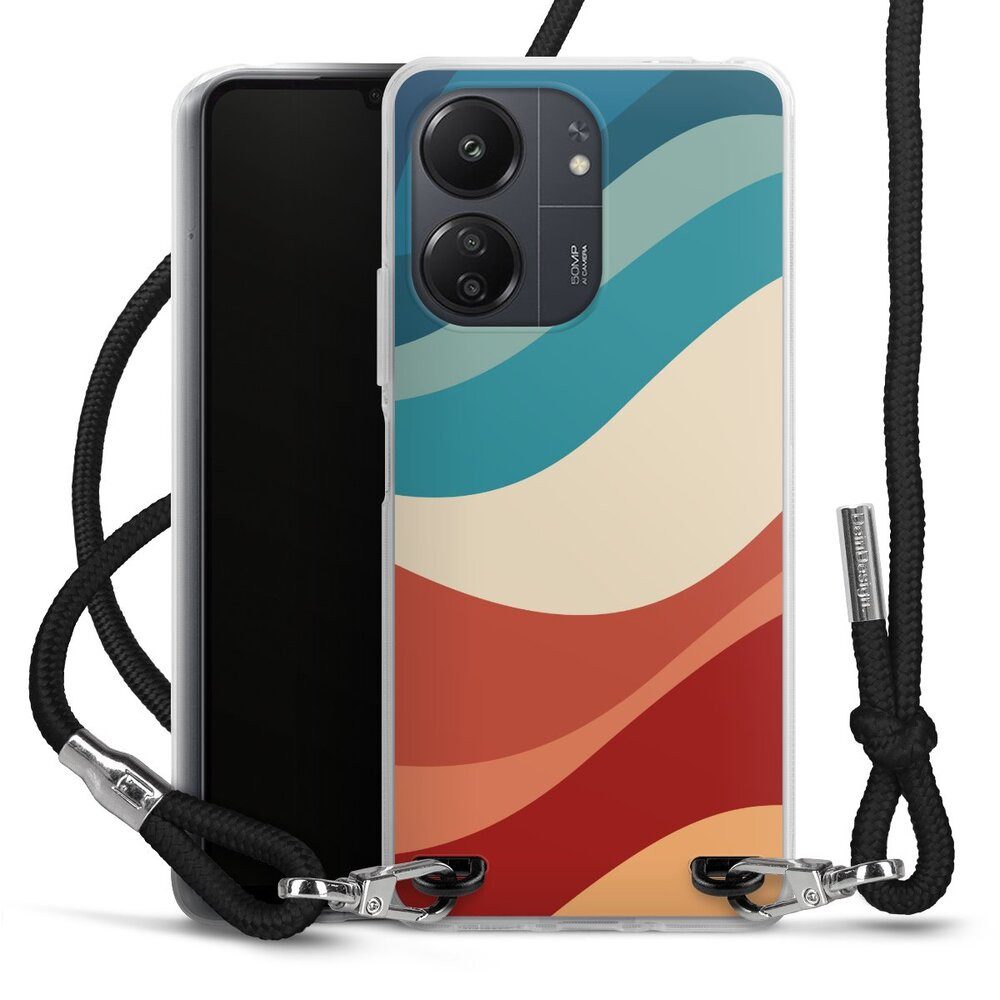 DeinDesign Handyhülle Welle Farbverlauf Farbe Colour Waves, Xiaomi Redmi 13C 4G Handykette Hülle mit Band Case zum Umhängen
