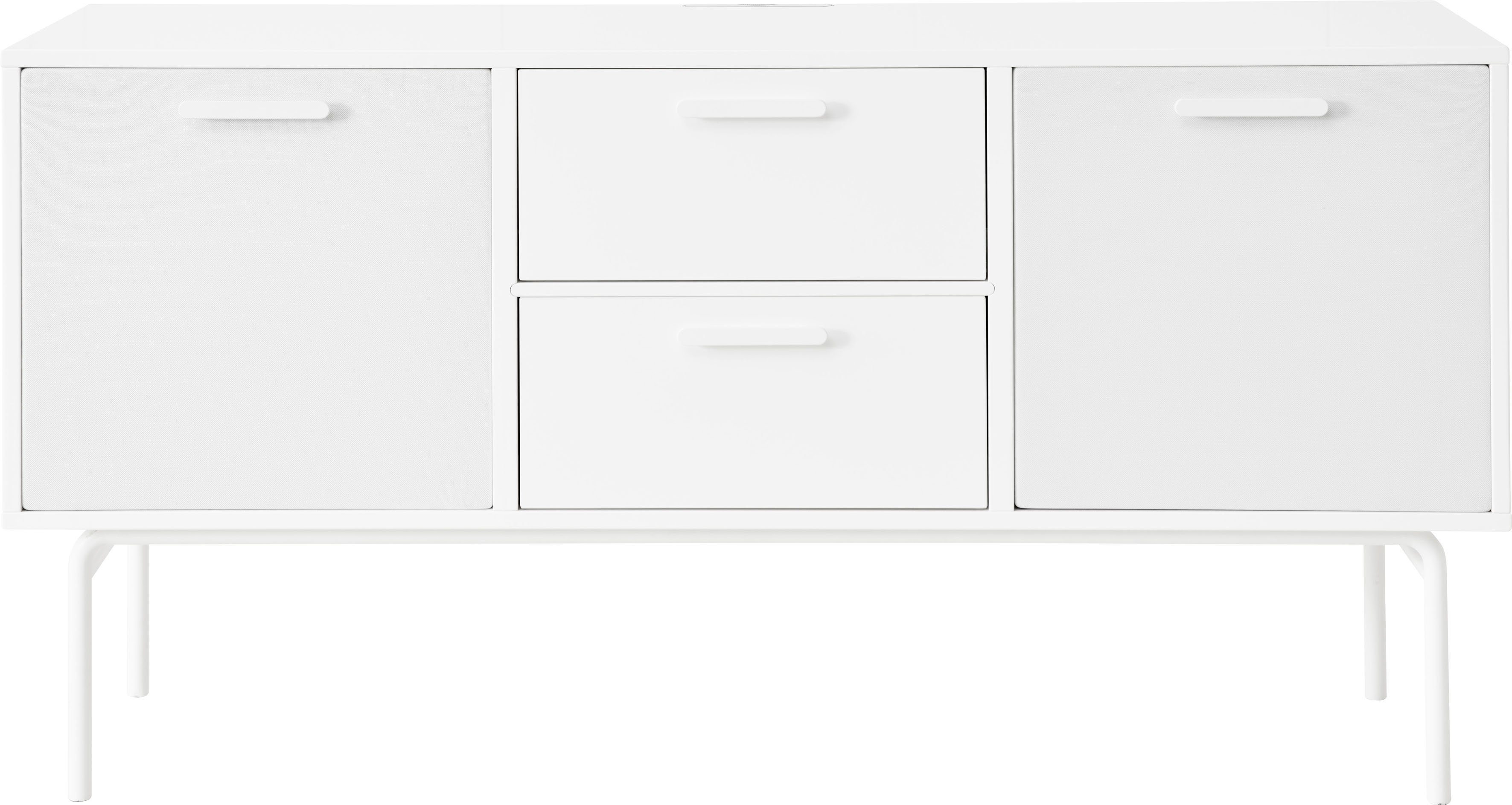 Hammel Furniture Media-Board Keep by Hammel, AV-Korpus auf Sockel, 2  Schubladen und 2 Stofftüren, Breite 113,8 cm | Schranktüren