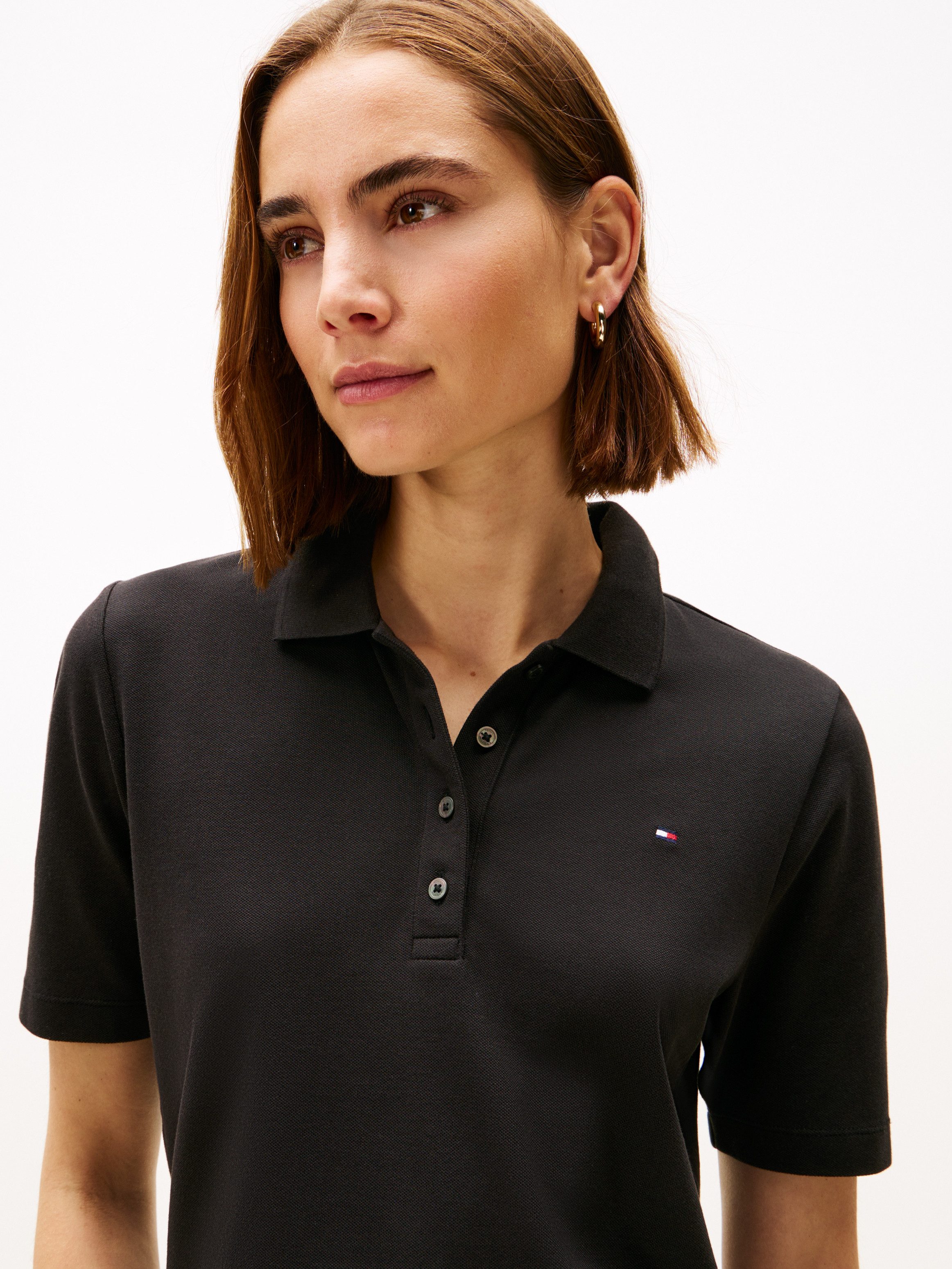 Tommy Hilfiger Poloshirt Regular Fit Pique Premium Polo Baumwollmischung, regular fit