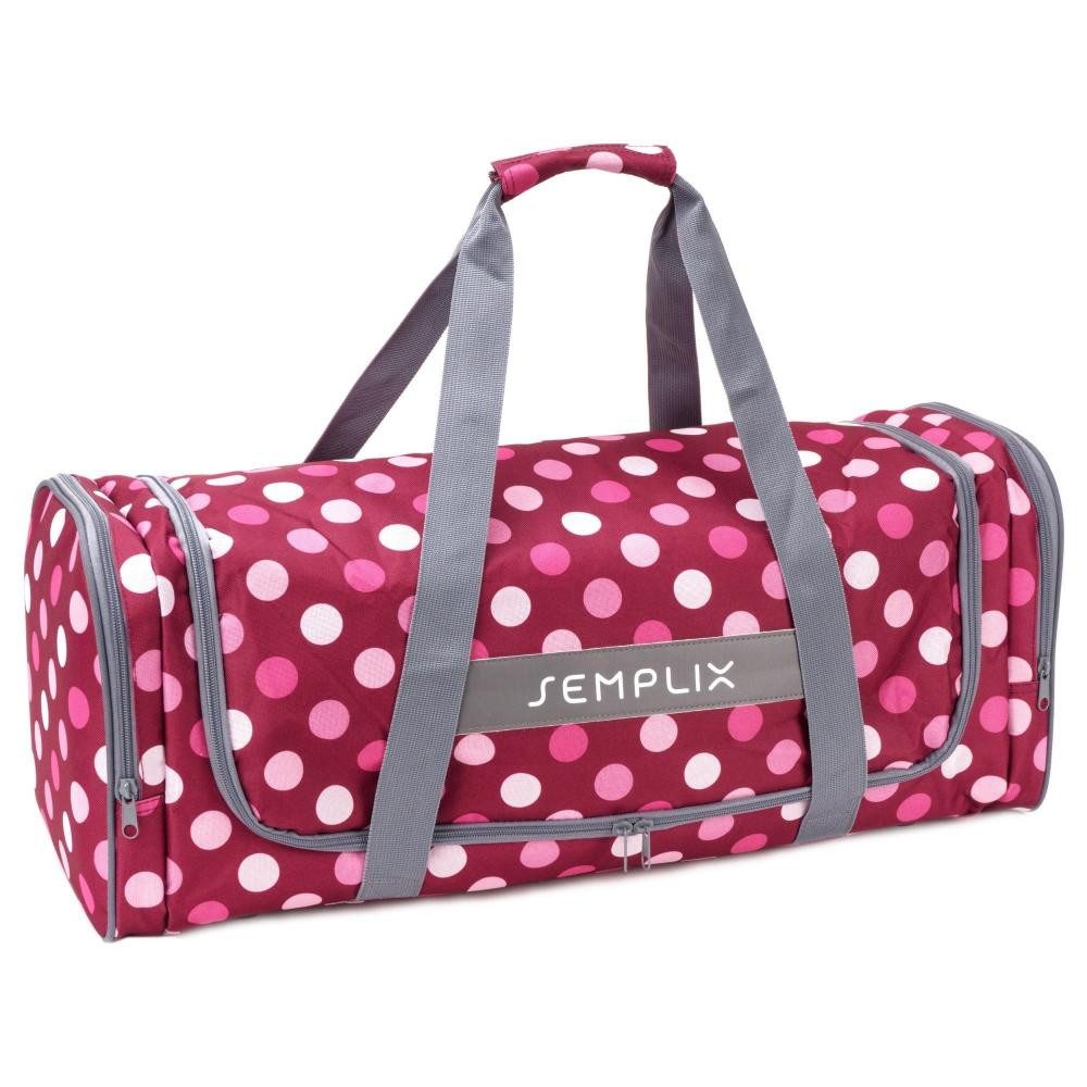 Semplix Nähmaschinentasche - Plottertasche Polka Dots Aufbewahrungstasche