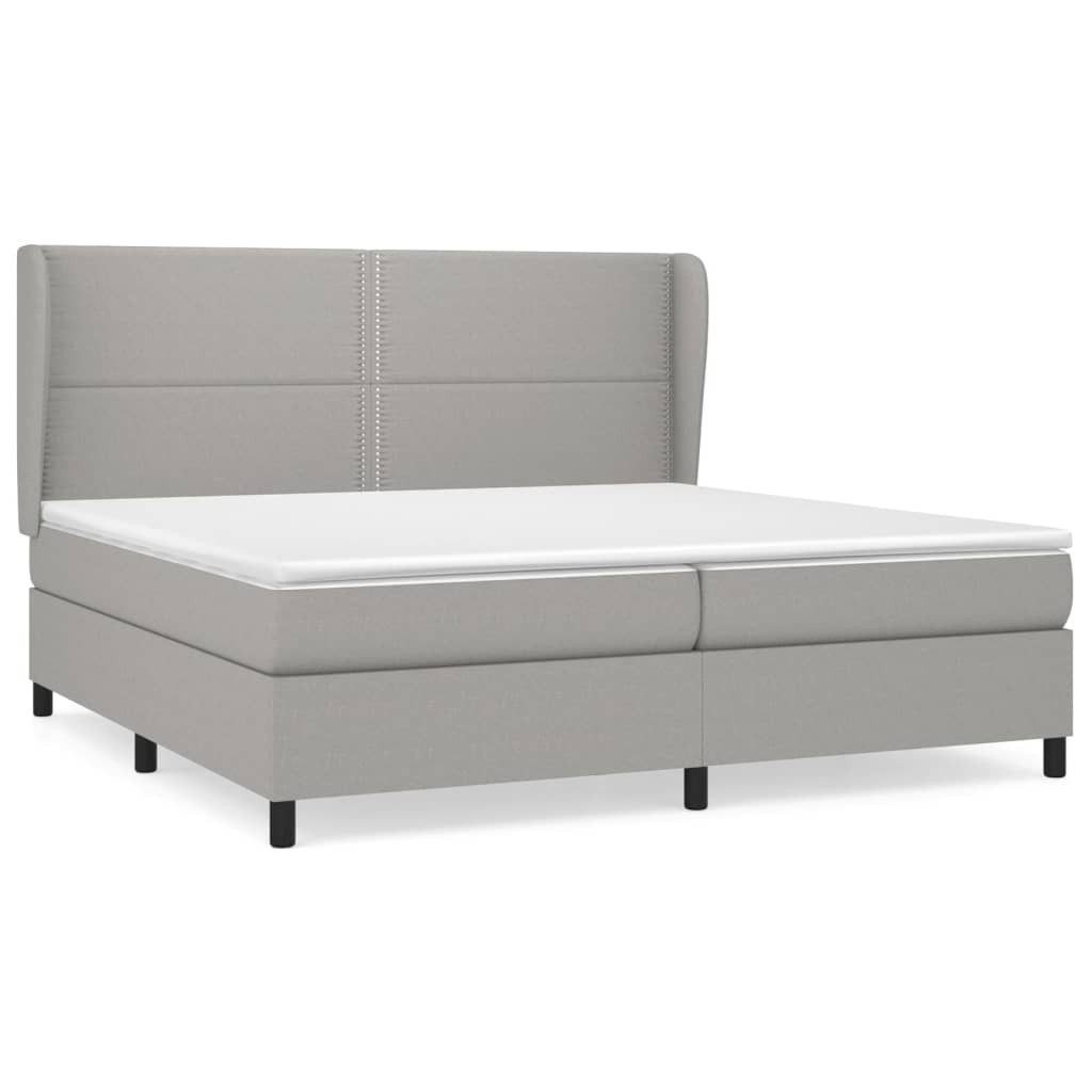 vidaXL Boxspringbett Boxspringbett mit Matratze Dunkelgrau 200x200 cm Stoff günstig online kaufen