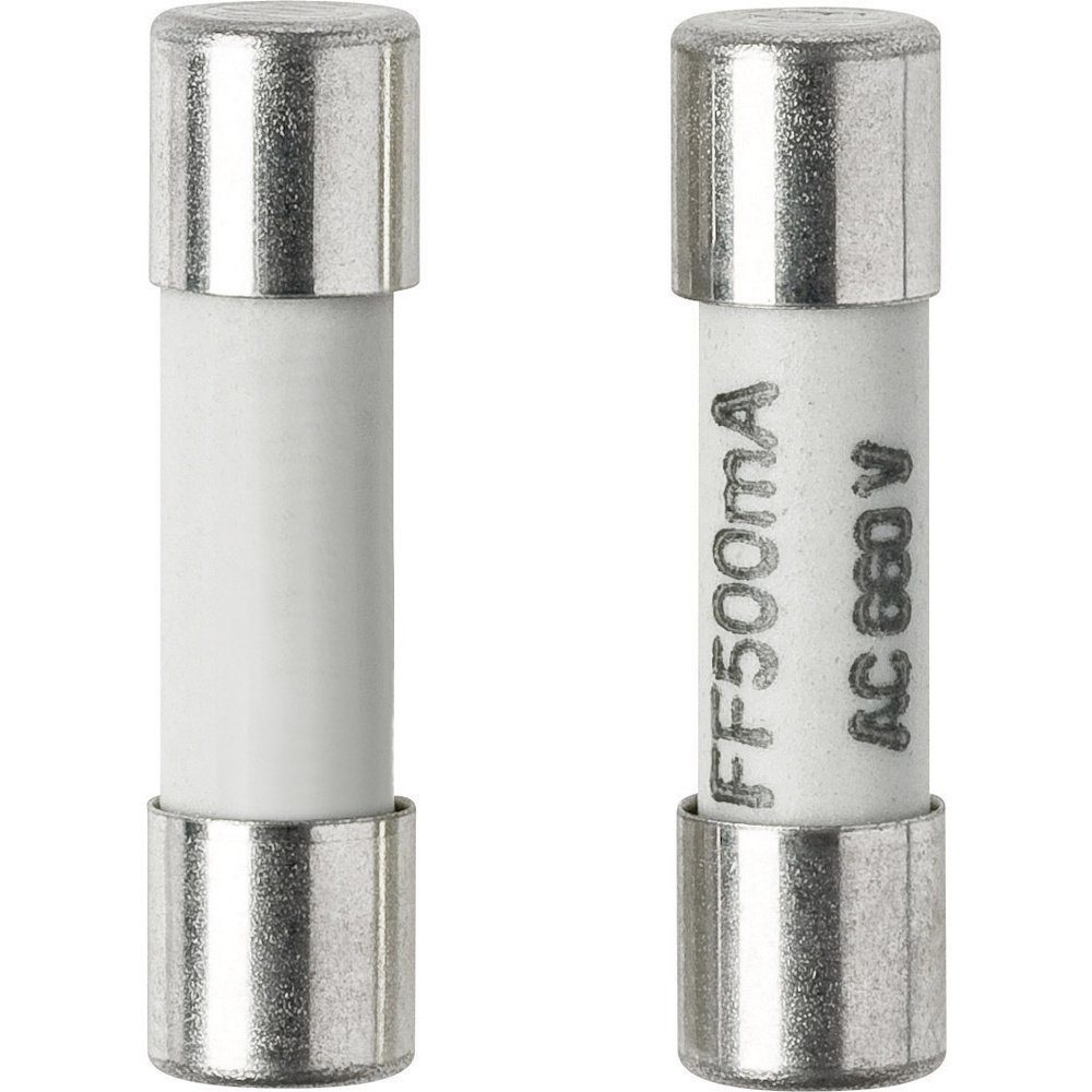VOLTCRAFT Stromstoßschalter VOLTCRAFT 123421 Feinsicherung (x L) 5 mm x 20 mm 500 mA 660 V Supe, (123421)