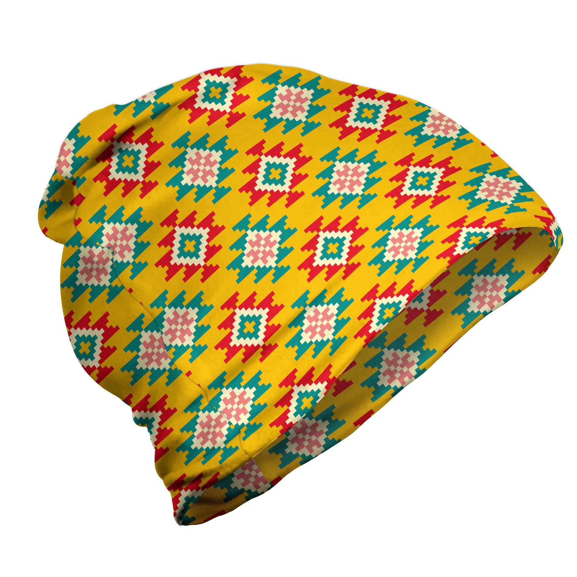 Squares Geometric Freien Print Wandern im Abakuhaus Abstrakt Beanie