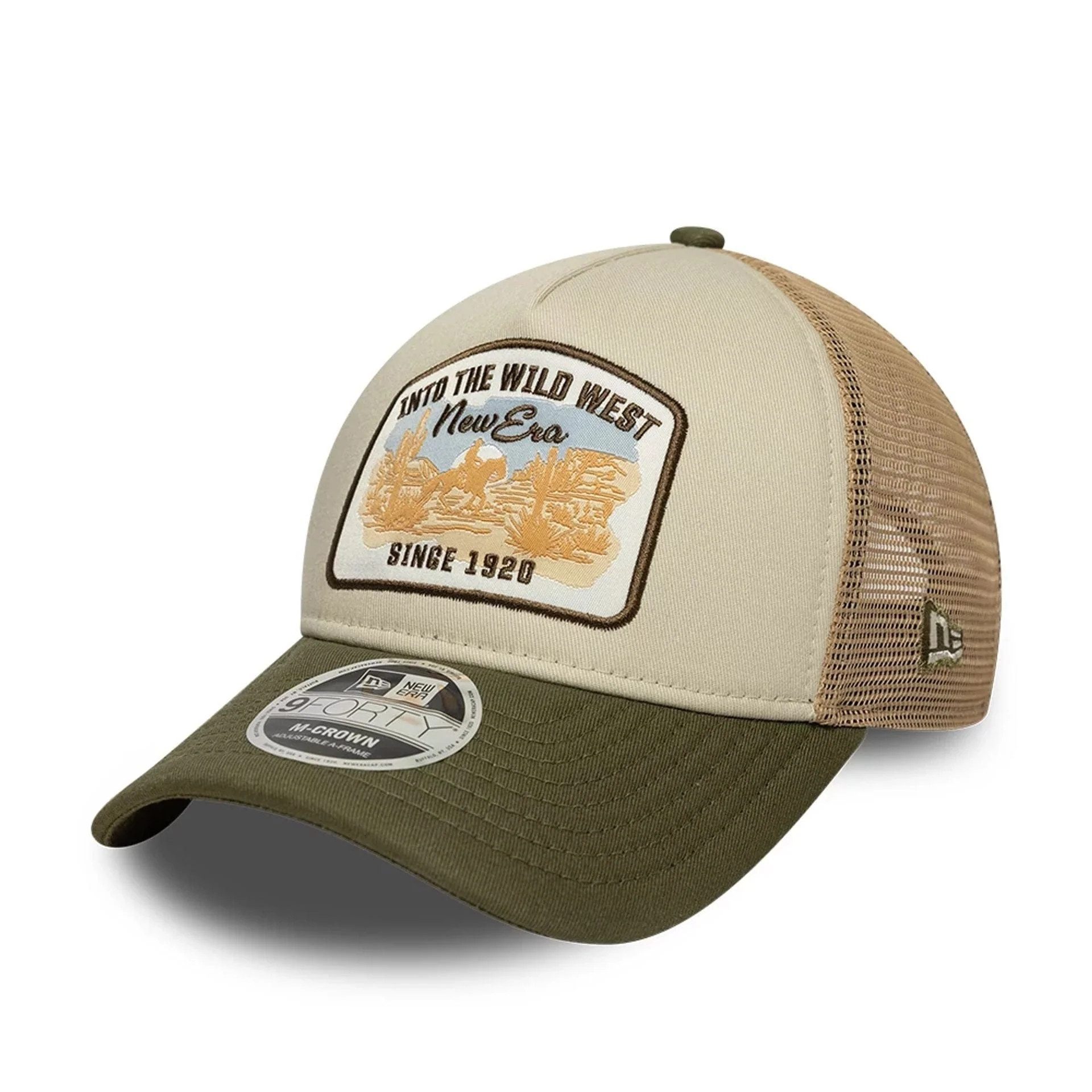 New Era Flex Cap 9FORTY M-Crown A-Frame Trucker Verstellbare Cap grün/braun