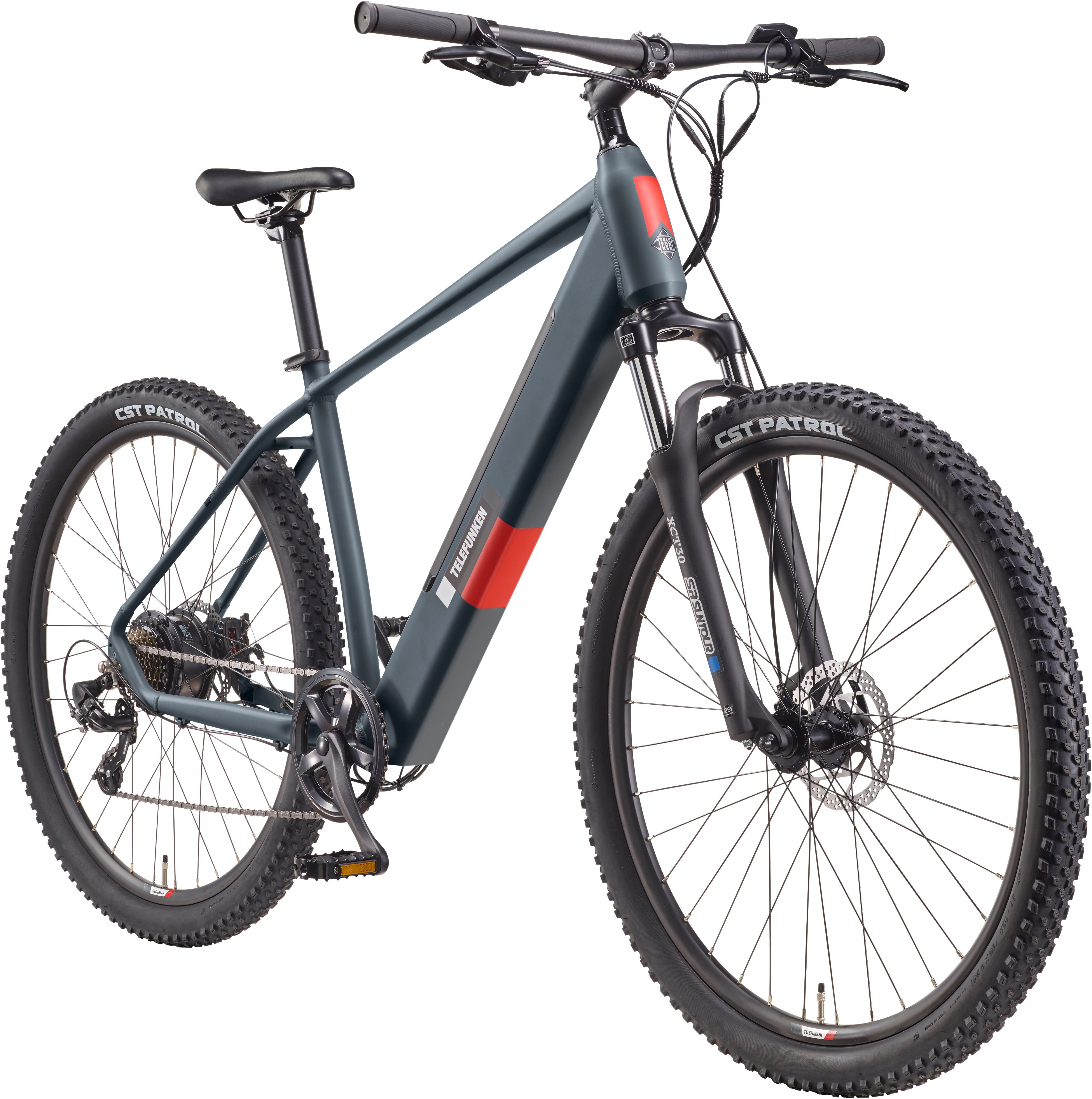 Telefunken E-Bike Mountainbike Aufsteiger M921, 7 Gang Shimano, Kettenschaltung, Heckmotor, 468 Wh, (29 Zoll, Scheibenbremsen), Pedelec, Elektrofahrrad für Damen u. Herren, MTB