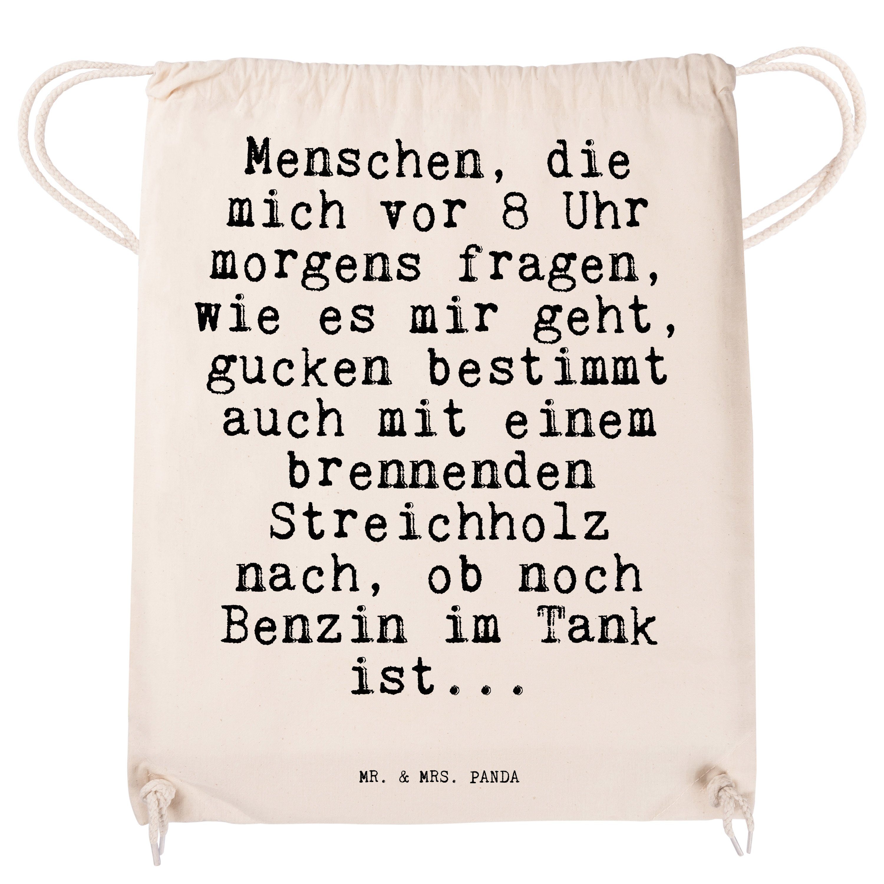 Mrs. Zitate, Panda Kollegin, die Sporttasche vor... - Mr. & Geschenk, - (1-tlg) mich Transparent Menschen,