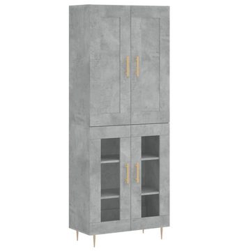 furnicato Sideboard Highboard Betongrau 69,5x34x180 cm Holzwerkstoff